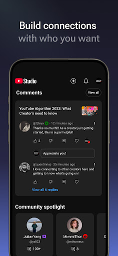 Captura de pantalla de YouTube Studio