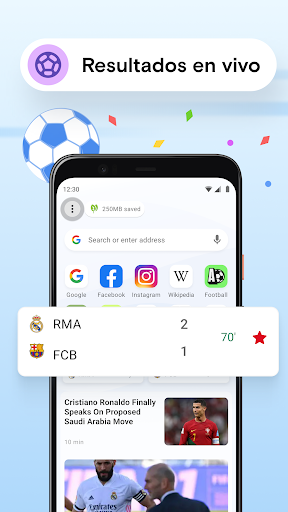 Captura de pantalla de Navegador Opera Mini