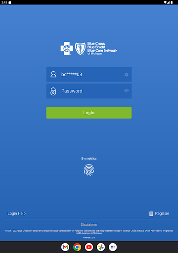 Captura de pantalla de BCBSM