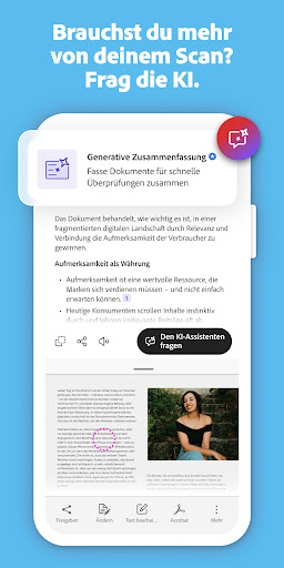 Adobe Scan KI-PDF Scanner, OCR Screenshot