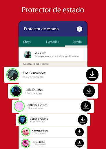 Captura de pantalla de Escáner web - guardar estados