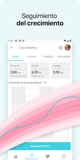 Captura de pantalla de Bebé + | Sigue su crecimiento