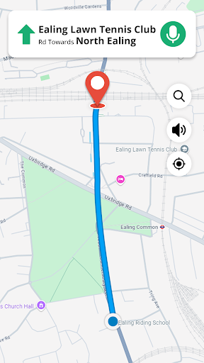 Captura de pantalla de Street View y navegación