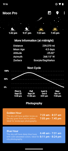 My Moon Phase Pro screenshot