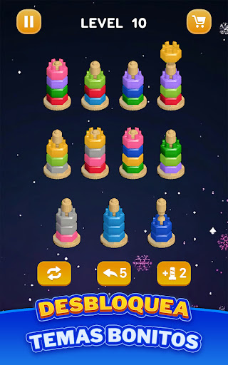 Captura de pantalla de Ordena Tuercas: Puzzle Colores