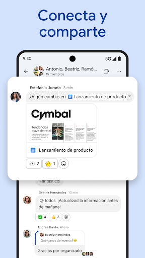 Captura de pantalla de Google Chat