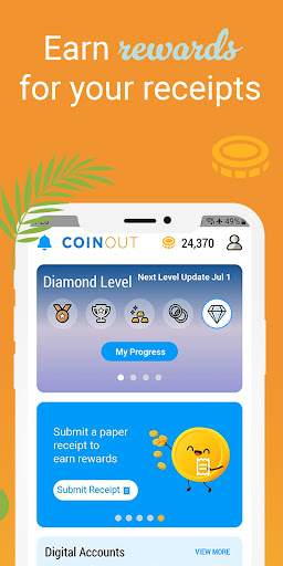 Captura de pantalla de CoinOut: Receipts for Rewards