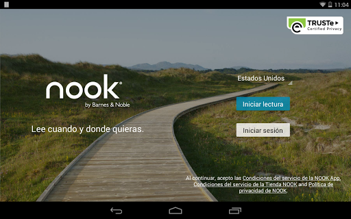 Captura de pantalla de NOOK