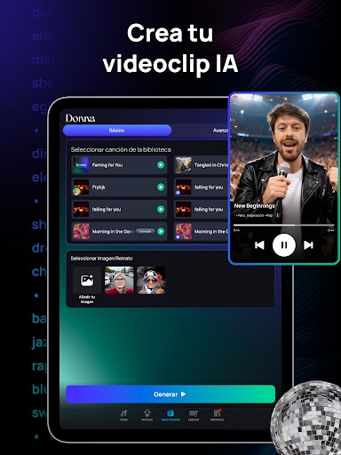 Captura de pantalla de Donna IA Generador de Música