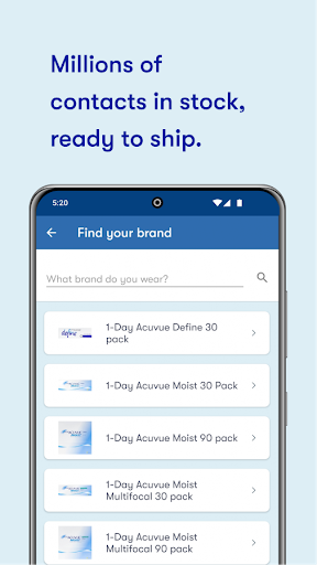 Captura de pantalla de 1800 Contacts - Lens Store