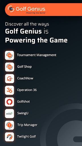 Captura de pantalla de Golf Genius