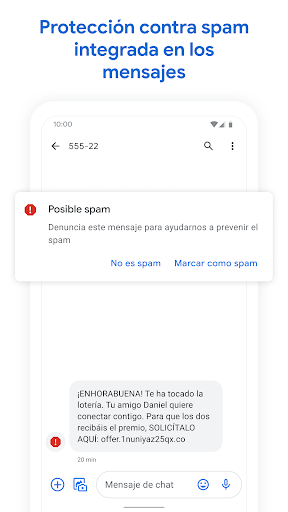 Captura de pantalla de Mensajes de Google