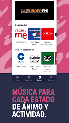 Captura de pantalla de TuneIn Radio Pro