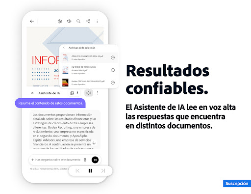 Captura de pantalla de Adobe Acrobat Reader para PDF