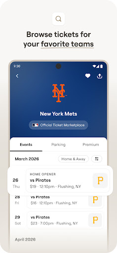 Captura de pantalla de SeatGeek – Tickets to Events