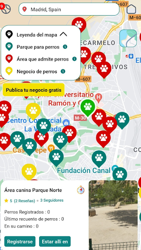 Captura de pantalla de DogPack: Parques, perros y más