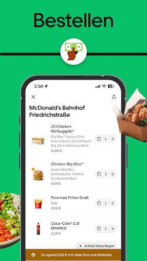 Uber Eats: Essenslieferung Screenshot