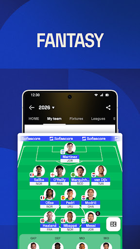 Captura de pantalla de Sofascore: Deportes en directo