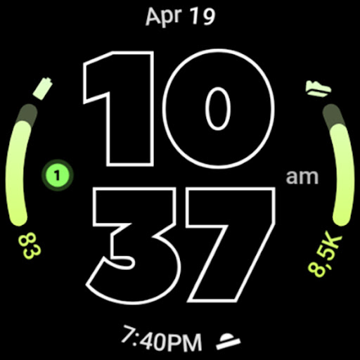 Captura de pantalla de Outlined Watch Face