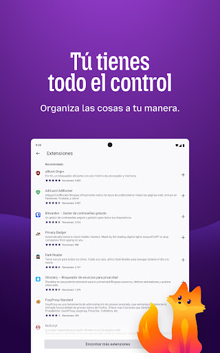 Captura de pantalla de Firefox: navegador privado