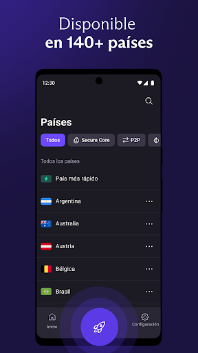 Captura de pantalla de Proton VPN: Rápida y segura