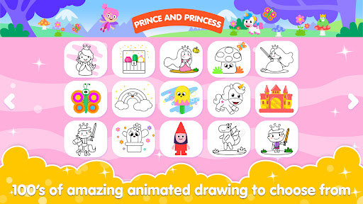 Captura de pantalla de colorear y dibujar para niñas