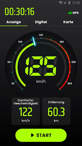 Geschwindigkeitsmesser GPS Screenshot