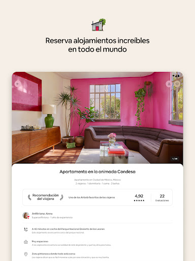 Captura de pantalla de Airbnb