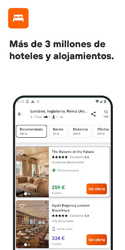 Captura de pantalla de KAYAK: Vuelos, Hoteles, Coches
