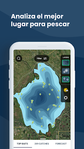 Captura de pantalla de Fishbrain Pronósticos de pesca