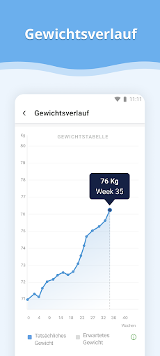 Schwangerschafts-App Screenshot