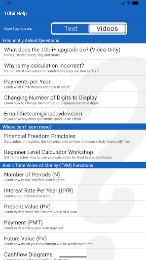 10bii Financial Calculator screenshot