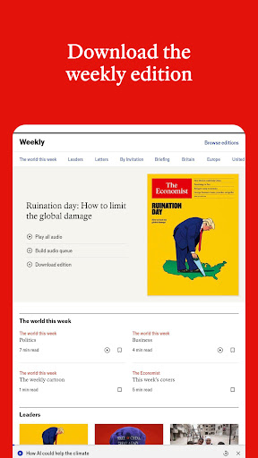 The Economist - News, Podcasts Screenshot