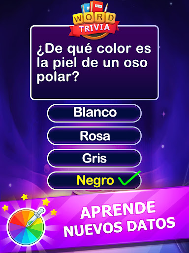 Captura de pantalla de Word Trivia Juego de palabras