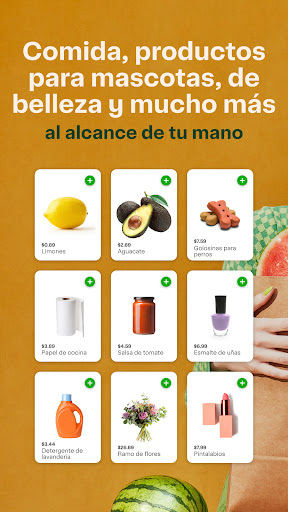 Captura de pantalla de Instacart: recibe alimentos
