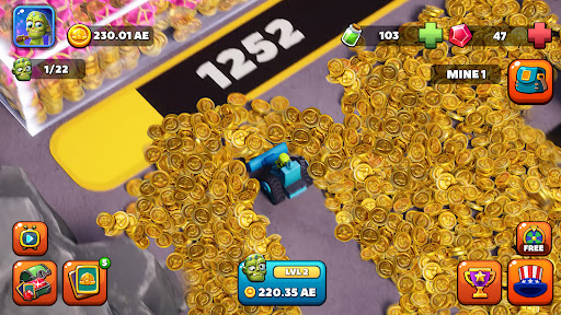 Captura de pantalla de Idle Zombie Miner: Gold Tycoon