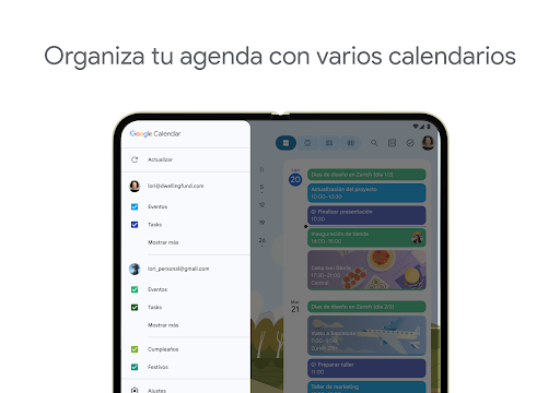 Captura de pantalla de Google Calendar