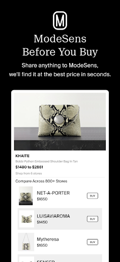 ModeSens: Purchase Assistant screenshot