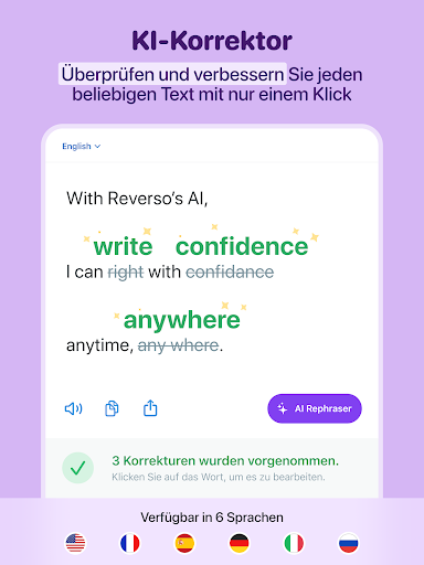 Reverso Übersetzer Wörterbuch Screenshot