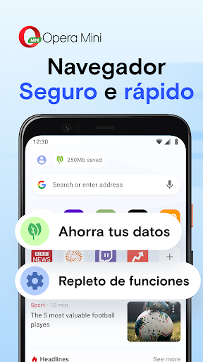 Captura de pantalla de Navegador Opera Mini