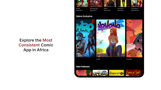 Captura de pantalla de Zebra Comics: Webtoons & Manga