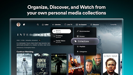 Captura de pantalla de Plex: TV en vivo, pelis y más