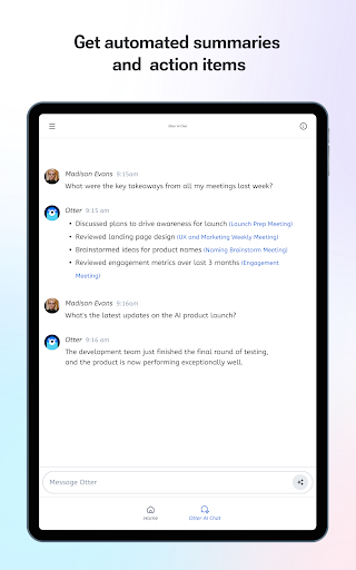 Captura de pantalla de Otter: Transcribir Notas