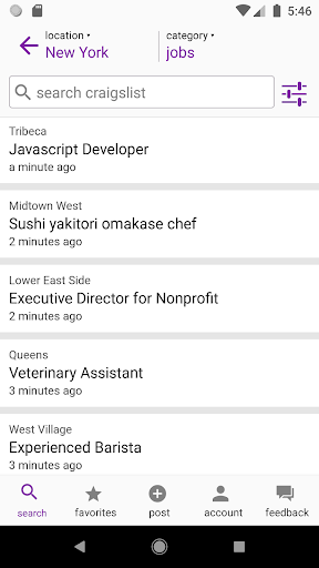 craigslist Screenshot