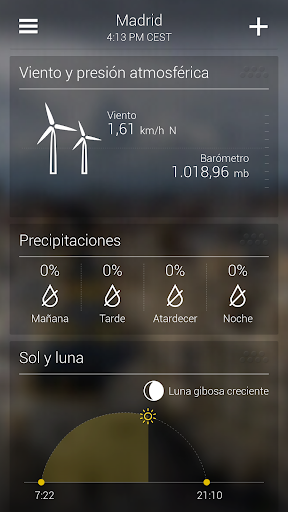 Captura de pantalla de Yahoo Tiempo