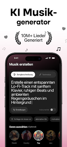 MyTunes: KI-Musik-Generator Screenshot