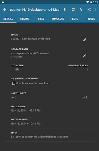Flud - Torrent Downloader screenshot