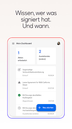 Docusign – Digitale Signature Screenshot