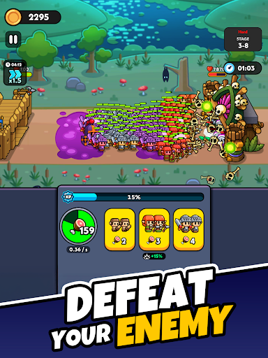 Captura de pantalla de Tiny Warriors Rush: Idle TD