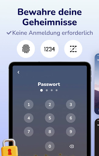 Tagebuch Journal mit Passwort Screenshot